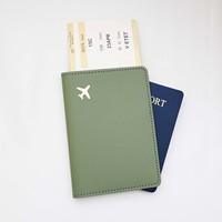 Portefeuille portable en PU pour passeport et documents d'identité, en stock, logo personnalisé pris en charge, faible MOQ, vente en gros mixte, pochette de protection de voyage