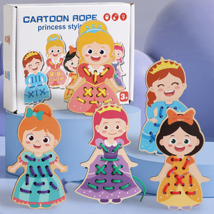 Creative Cartoon Lacing Beads <b>Toy</b> Set Multifunctional Educational Fine Motor Skill Development Game for Toddlers Preschool Kids - Product Image 2