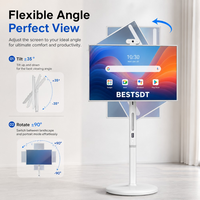 Écran interactif Android portable 27 pouces, écran tactile, téléviseur LCD avec batterie pour les magasins de détail et les expositions