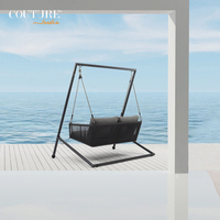Fauteuils suspendus COUTURE Jardin, meubles d'extérieur doubles, chaise suspendue en métal, chaise suspendue en forme d'œuf