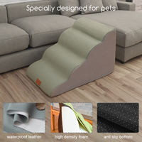 Escalier pour animaux de compagnie en mousse haute densité à 4 couches, rampe d'escalier pour chien, détachable et lavable pour toutes les saisons