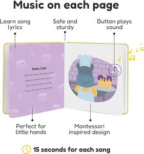 My First Interactive Sound Board Book for Kids Touch & Feel Musical Rhyme Enhancing Early Learning <span class=keywords><strong>Experience</strong></span> - Product Image 3