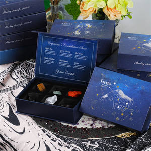 Juego de Piedras de las Doce Constelaciones al por Mayor, Piedras Zodiacales de Cristal Natural, Caja de Regalo, Juego de Constelaciones de <span class=keywords><strong>Cuarzo</strong></span> Reiki para Recuerdos - Product Image 3