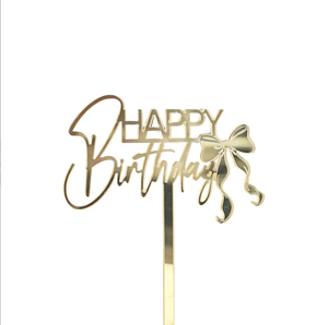 La dernière décoration de gâteau d'anniversaire en acrylique style Ins, nœud de princesse, accessoire pour gâteau d'anniversaire - Product Image 6