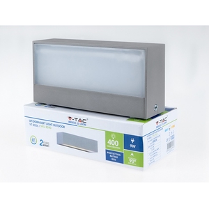 V-TAC VT-8056 6400K LED lampada da parete 9W SMD up & Down luce esterna IP65 Base in alluminio bianco caldo per uso esterno e giardino - Product Image 4