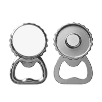 Zone d'impression en cercle sublimation aimant de réfrigérateur ouvre-bouteille vierge ouvre-bière