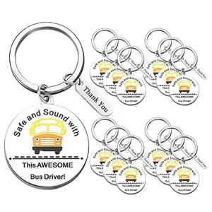school bus keychain Appreciation school bus Driver Metal Key chains Bus Drivers Thank You Gifts for Retirement Thanksgiving Gift