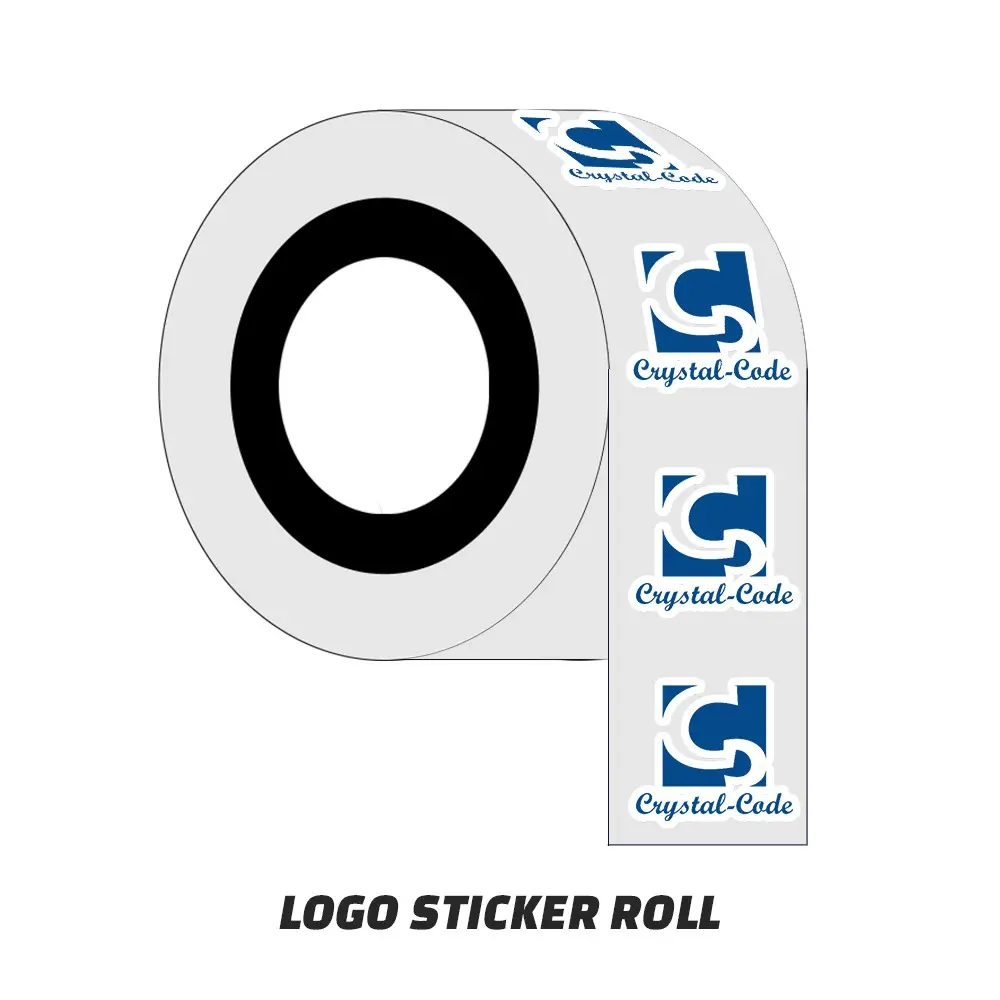High Quality Crystal Code Labels Personalised Logo Vinyl Kiss-Cut Stickers Custom Service Uv Proof Die Cut Sticker Printing
