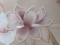 Papel Tapiz Chinoiserie, Papel Tapiz Bordado a Mano, Papel Tapiz Pintado a Mano, Pintura Mural de Lujo Chinoiserie con Bordado a Mano