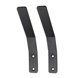 Gancho de metal para colgar en la pared, placa negra para puerta, gancho de hierro de 127 mm con tornillos para uso en interiores. - Product Image 3