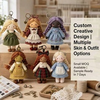 Fabricant de jouets en peluche personnalisés, mini poupées en tissu, porte-clés OEM ODM, poupées en tissu doux et mignonnes tressées pour filles, mascotte avec logo
