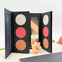 Palette de maquillage personnalisée DIY, haute pigmentation, blush vegan, illuminateur, contour, palette de cosmétiques longue tenue
