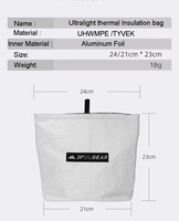 3F Outdoor Ultralight Isolation Bag Portable Hiking Mountaineering Aluminium Foil Food Drink Keep Warm Bag Thermal Bag
