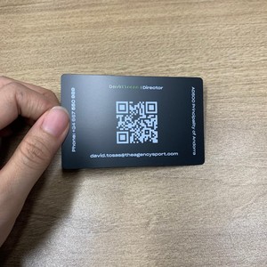 บัตรธุรกิจโลหะสแตนเลส 304/316 พร้อมคิวอาร์โค้ดแบบกำหนดเองและโลโก้ส่วนตัว - Product Image 2
