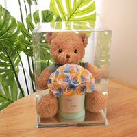 Osos de Peluche de Primera Calidad Eternal Rose, Caja Interior de Terciopelo Refinado para Suministros del Día de San Valentín
