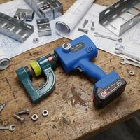 WEINISEN SME-25 Alat Pembuat Lubang Hidrolik Tanpa Kabel 50KN Gaya DC20V 6~28mm Mata Pisau Opsional untuk Pembuatan Lubang pada Kabel Tray & Plat Logam