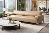 Ensemble de canapés modulaires en cuir modernes - Luxe pour la maison, le bureau et l'hôtellerie, utilisation commerciale, écologique, durable