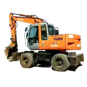 Excavadora de Ruedas Usada Hitachi ZX130W con Pintura Original, Excavadora de Ruedas Hitachi ZX130, Martillo Rompedor - Product Image 1