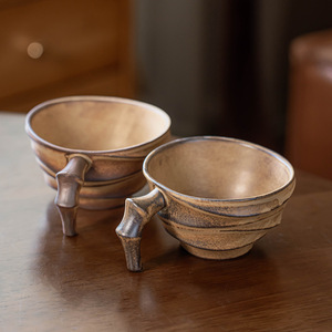 Vintage Distressed Ceramic Mug, Japanese Rough Pottery Irregular Cup, Home Coffee Tea Water Cup Wholesale - Product Image 2