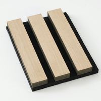 Panneau acoustique en bois à lattes en feutre polyester, panneaux muraux à lattes absorbants le son pour le traitement acoustique et la décoration des pièces
