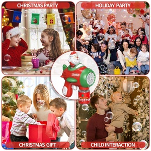 Venta caliente pistola de burbujas automática eléctrica Navidad ametralladoras de burbujas juguetes para niños - Product Image 4