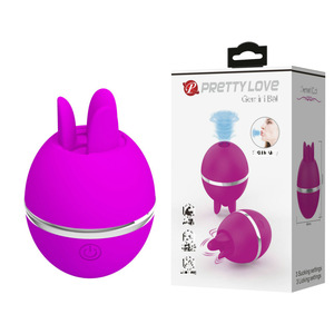 Juguete Sexual Femenino con Succión y Lamido de 3 Frecuencias, Bola de Lengua con Succión, Color Morado, Carga USB - Product Image 1