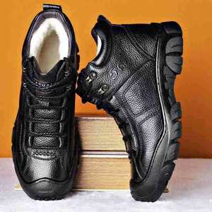 Zapatos de Montaña para Hombre Mingfu, de PVC, con Suela Gruesa, Cálidos para Invierno, Casuales, con Punta, para Exteriores, Tendencia de Moda, Entresuela de Látex y Goma - Product Image 2