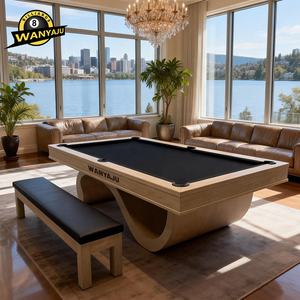 <span class=keywords><strong>Table</strong></span> de billard Wanyaju, nouveau design, best-seller, avec pieds en bois, plateau en ardoise noire, 9 pieds, et <span class=keywords><strong>table</strong></span> de ping-pong multifonction 4-en-1, 8 pieds - Product Image 4