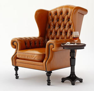 लिविंग रूम विंटेज स्टाइल क्लब के लिए आधुनिक लाउंज एक्सेंट सीगर कुर्सियाँ चमड़े के कार्यालय की कुर्सी - Product Image 6