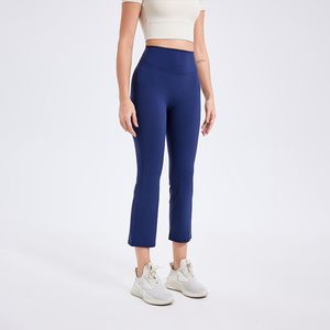 Pantalones de yoga YIYI para mujer, de cintura alta, acampanados, capri, leggings de corte bootcut, elásticos, cortos, para estar <span class=keywords><strong>en</strong></span> <span class=keywords><strong>casa</strong></span>, gimnasio, entrenamiento, yoga - Product Image 5