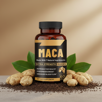 Capsules de Maca et de Zinc pour Hommes - Stimulant Naturel des Fesses et des Hanches, Soutien Immunitaire Naturel, 60 Capsules/Flacon, Certifié ISO