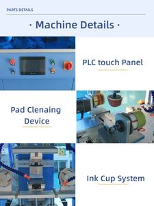 2 Colors New Condition 8 Station Semi-Automatic Rotary <strong>Pad</strong> Printer for Electronic Plastic <strong>Plate</strong> for Tampo <strong>Printing</strong> - Product Image 2