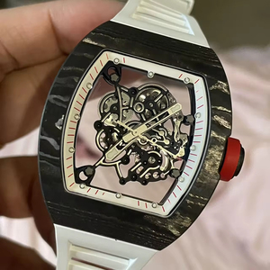 2026 New Luxury Men's Automatic Skeleton Mechanical <b>Watch</b> Carbon Fiber Dial Business Designer Wristwatch OEM - Product Image 1