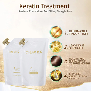 CHAOBA 480ml Japanese Smooth Technology Brazilian Keratin Treatment Repair Hair Redressing Cream pour <span class=keywords><strong>cheveux</strong></span> crépus et abîmés - Product Image 2