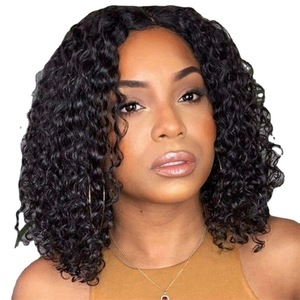 Coolhair <strong>Wig</strong> High Quality Small 100% Density Fashionable Loose Deep Wave Curly Synthetic Fiber Headband <strong>Afro</strong> Black Women - Product Image 5