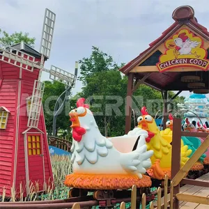 Parque de atracciones familiar barato paseos niños carnaval mini montaña rusa paseo Chicken run paseo a la venta