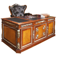 Fabricant de meubles sur mesure Poste de travail en bois massif de style antique Mobilier de bureau Ensemble complet