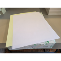 Papier autocopiant sans carbone, format lettre 8 1/2" x 11", blanc, 2500 feuilles, carton, papier autocopiant 2 plis NCR, papier continu