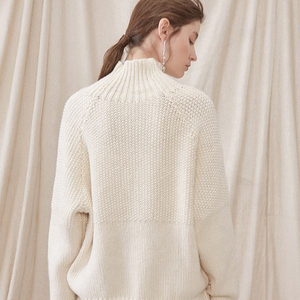 Haute qualité à manches longues blanc femmes <span class=keywords><strong>pull</strong></span> col roulé personnalisé grande taille col roulé <span class=keywords><strong>pull</strong></span> femmes <span class=keywords><strong>pull</strong></span> Mujer - Product Image 4