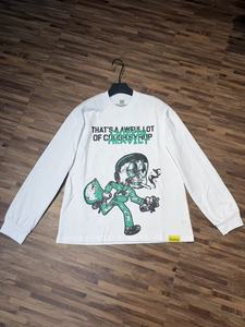 Sudadera con Capucha de Manga Larga Holgada de Alta Calidad, 100% Algodón Pesado, Marca de Moda Urbana, con Estampado 'THAT'S A AWFUL LOT OF COUGH SYRUP' para Hombre - Product Image 2