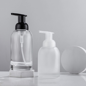 Distributore automatico all'ingrosso di schiuma 375ml bottiglie di vetro vuote chiaro smerigliato 250ml liquido schiumogeno bottiglia di sapone per le <span class=keywords><strong>mani</strong></span> - Product Image 5