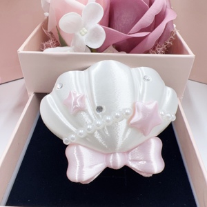 Soporte de Teléfono con Diseño de Concha Marina 3D, Textura de Seda Brillante, Soporte de Teléfono con Airbag, Soporte para Teléfono Móvil, Regalo para Chicas - Product Image 1