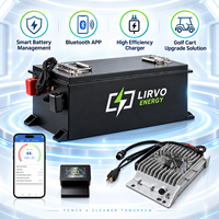 Batterie de chariot de golf au lithium 76,8 V 72 V 100 Ah 150 Ah 200 Ah LiFePO4 avec chargeur étanche et jauge, garantie 10 ans
