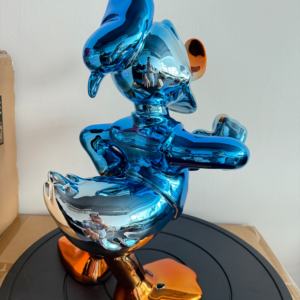 Nuova Statua Animatronica <span class=keywords><strong>di</strong></span> <span class=keywords><strong>Paperino</strong></span>, Scultura in Resina Elettroplaccata, Finitura Cromata, Statua <span class=keywords><strong>di</strong></span> <span class=keywords><strong>Paperino</strong></span> in Vetroresina - Product Image 4