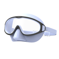 Masque de plongée en verre trempé électroplaqué transparent avec couvre-nez, masque de natation anti-buée en silicone grand angle