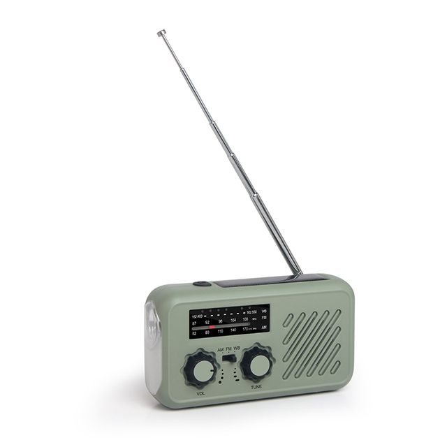 OEM Factory Wholesale Good Quality Mini Portable 2000Mah AM FM NOAA WB Outdoor Camping Hand Crank Solar Emergency Radio