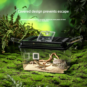 Caja de Cría Transparente de Plástico para Reptiles, Insectos, Peces, Tortugas y Lagartos con Tapa, Hábitat Ecológico Doméstico - Product Image 3