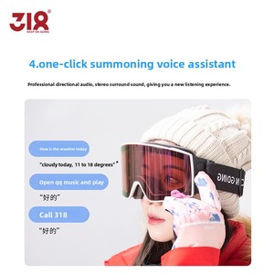 Lunettes <span class=keywords><strong>de</strong></span> ski professionnelles d'hiver pour l'extérieur, lunettes <span class=keywords><strong>de</strong></span> protection contre le vent, lunettes <span class=keywords><strong>de</strong></span> ski <span class=keywords><strong>de</strong></span> montagne, lunettes audio pour interphone intelligent 318 - Product Image 5