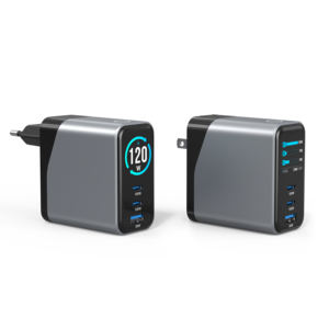 Pengisi Daya Laptop 120W Max Pengisi Daya USB <span class=keywords><strong>3</strong></span>-port Multi Perangkat Pengisian Cepat dengan Layar TFT untuk iphone samsung Pengisi Daya 120W - Product Image 2