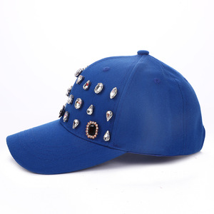 Gorra de Lona Ajustable de 6 Paneles de Algodón Puro con Parte Superior Rígida, Pedrería de Alta Calidad, Diamantes Hechos a Mano, Estilo Vintage de Lujo - Product Image 4